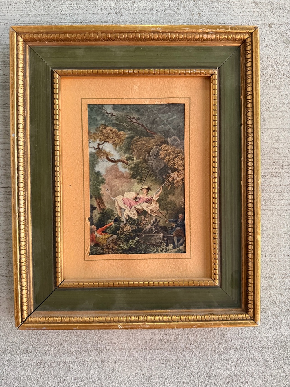Vintage Turner French Scenes Wall Accessory Framed Print Silk Picture 9x11